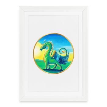 Dragon Farah - Sonja Ariel von Staden - Framed poster (27 × 37 cm) - white - Front