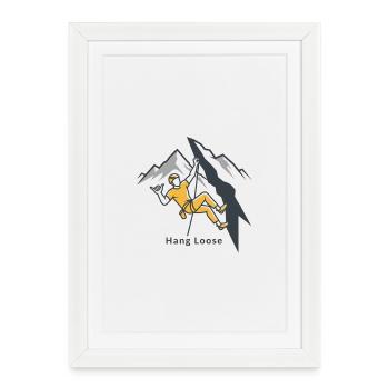 Climber shaka - Framed poster (27 × 37 cm) - white - Front