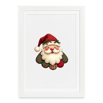 Cuddly Santa Claus - Framed poster (27 × 37 cm) - white - Front