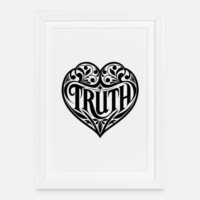 Truth Statement - Gerahmtes Poster (27 × 37 cm) - Weiß