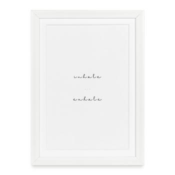 Méditation - inspirer, expirer - Affiche encadrée (27 × 37 cm) - blanc - Devant