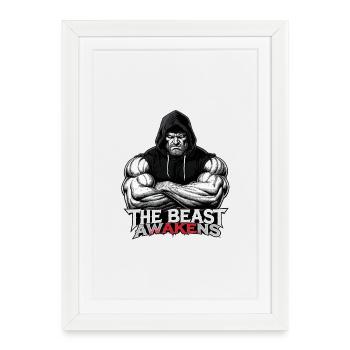 Beast Awakens Hooded Power - Framed poster (27 × 37 cm) - white - Front