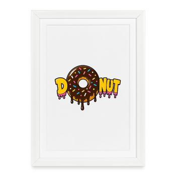 Chocolate Donut - Affiche encadrée (27 × 37 cm) - blanc - Devant
