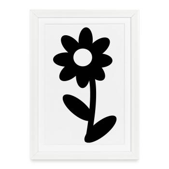 De fleur - Affiche encadrée (27 × 37 cm) - blanc - Devant