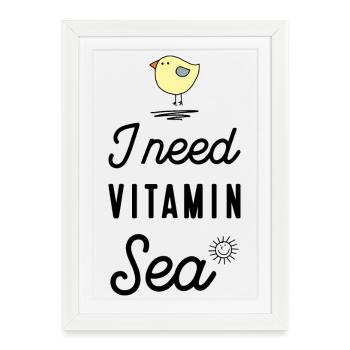 Dictons amusants pour les vacanciers - Affiche encadrée (27 × 37 cm) - blanc - Devant