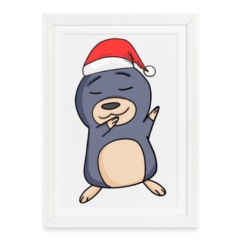 Mole Christmas - Framed poster (27 × 37 cm) - white - Front