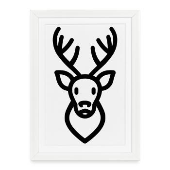 caribou - Framed poster (27 × 37 cm) - white - Front
