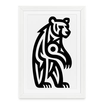 Just a Black Bear #3 - Framed poster (27 × 37 cm) - white - Front