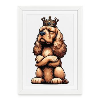 Cocker Spaniel Cocker Chien Cocker Propriétaire de cocker Spaniel - Affiche encadrée (27 × 37 cm) - blanc - Devant
