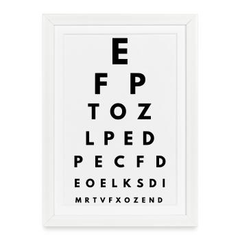 vision test 2 - Affiche encadrée (27 × 37 cm) - blanc - Devant