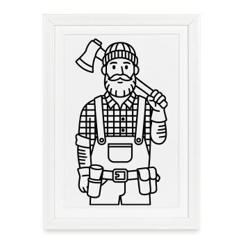 Forester - Framed poster (27 × 37 cm) - white - Front