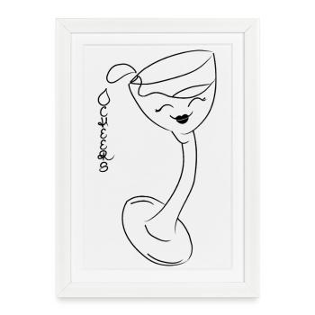Cheers! - Framed poster (27 × 37 cm) - white - Front