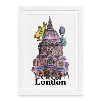 London Sketch: City Landmark Palette - Framed poster (27 × 37 cm) - white - Front
