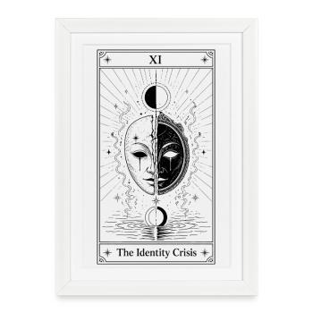 Identity Crisis | Tarot Card Memes - Framed poster (27 × 37 cm) - white - Front