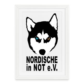 Nordische in Not e.V. - Gerahmtes Poster (27 × 37 cm) - Weiß - Vorne