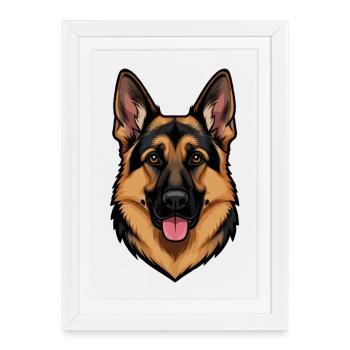 German Shepherd German Shepherd Gift - Framed poster (27 × 37 cm) - white - Front