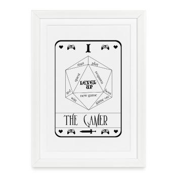 The Gamer - Affiche encadrée (27 × 37 cm) - blanc - Devant
