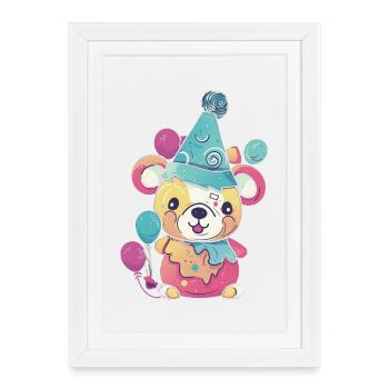 Party Bear - Framed poster (27 × 37 cm) - white - Front