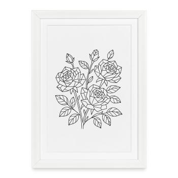 Pages à colorier Crystal Roses - Affiche encadrée (27 × 37 cm) - blanc - Devant