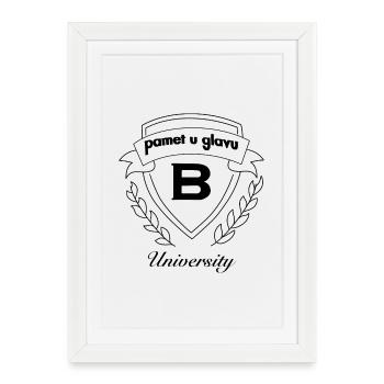 pamet u glavu - Gerahmtes Poster (27 × 37 cm) - Weiß - Vorne