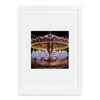 Teardrop Carousel in Purple Shine - Framed poster (27 × 37 cm) - white - Front
