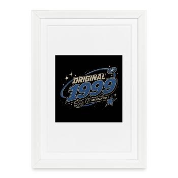 Original 1999 – Design en édition limitée vintage - Affiche encadrée (27 × 37 cm) - blanc - Devant