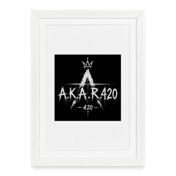 A.K.A.R.420 Krone Logo - Framed poster (27 × 37 cm) - white - Front