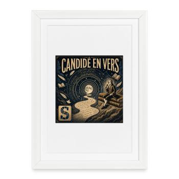 Candide en Vers Conte Lyrique Nocturne - Affiche encadrée (27 × 37 cm) - blanc - Devant