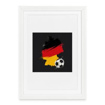 Germany Retro Country Map Vintage Design - Framed poster (27 × 37 cm) - white - Front
