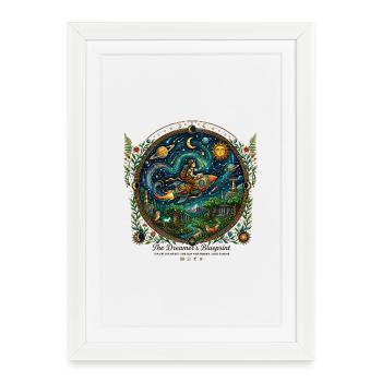 L’Aventure Cosmique du Plan du Rêveur - Affiche encadrée (27 × 37 cm) - blanc - Devant