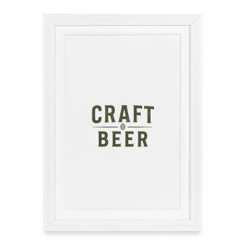 Craft Beer - Framed poster (27 × 37 cm) - white - Front