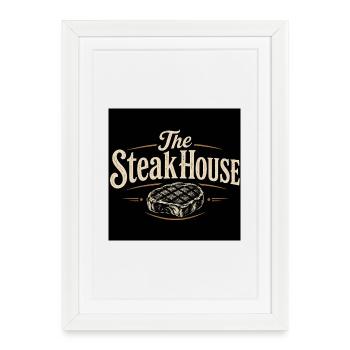 The SteakHouse Logo - Framed poster (27 × 37 cm) - white - Front