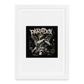 Paradox Angel in Neon Grunge - Framed poster (27 × 37 cm) - white - Front