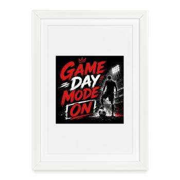 Mode Jour de Match Actif - Affiche encadrée (27 × 37 cm) - blanc - Devant