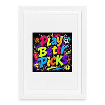 Play Bettr Pics - Gerahmtes Poster (27 × 37 cm) - Weiß - Vorne