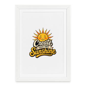 Créez votre propre soleil - Affiche encadrée (27 × 37 cm) - blanc - Devant
