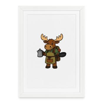 Waldmoose Cooking Master - Framed poster (27 × 37 cm) - white - Front