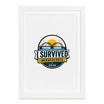 I Survived Merwedebrug 2026 - Framed poster (27 × 37 cm) - white - Front
