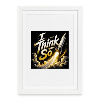 Think So Rocket Launch - Framed poster (27 × 37 cm) - white - Front