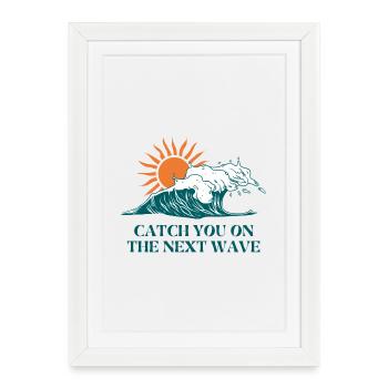 Slogan de la Vague Suivante Solar Surf - Affiche encadrée (27 × 37 cm) - blanc - Devant