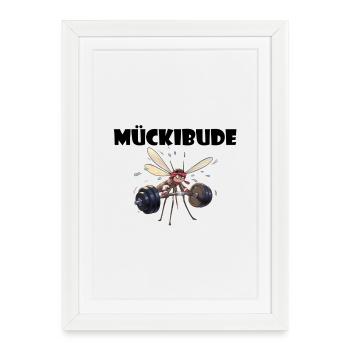 Mückibude Bodybuiling - Gerahmtes Poster (27 × 37 cm) - Weiß - Vorne