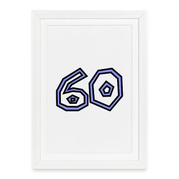 60 - Affiche encadrée (27 × 37 cm) - blanc - Devant
