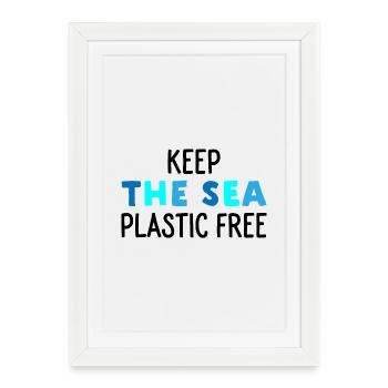 Environmental protection in the sea - Framed poster (27 × 37 cm) - white - Front