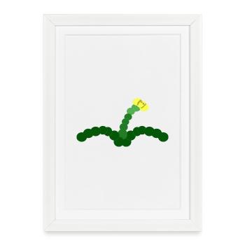 Pissenlit - Affiche encadrée (27 × 37 cm) - blanc - Devant