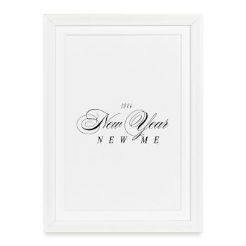 New Year New Me - Framed poster (27 × 37 cm) - white - Front
