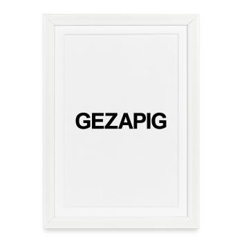 Paresseux – Humeur détendue flamande - Affiche encadrée (27 × 37 cm) - blanc - Devant