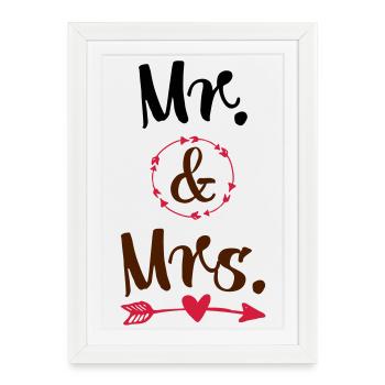 Mariage - Affiche encadrée (27 × 37 cm) - blanc - Devant