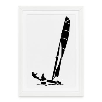 katamaran - Affiche encadrée (27 × 37 cm) - blanc - Devant