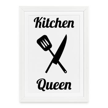 Kitchen Queen - Affiche encadrée (27 × 37 cm) - blanc - Devant