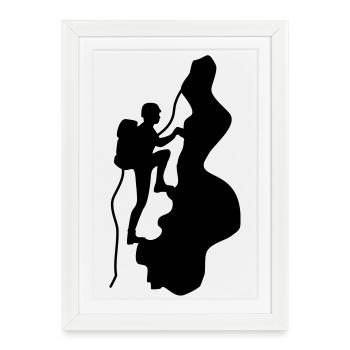 escalade - Affiche encadrée (27 × 37 cm) - blanc - Devant